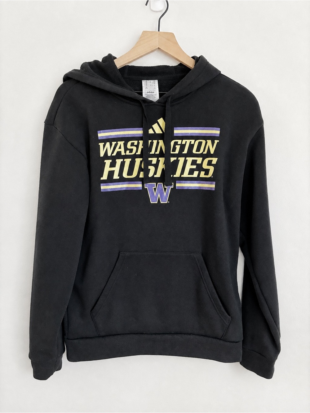Adidas Washington Huskies Black Pullover Hoodie